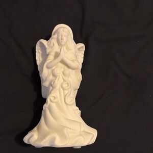 PartyLite Elegant White Angel Figurine Candle Holder
